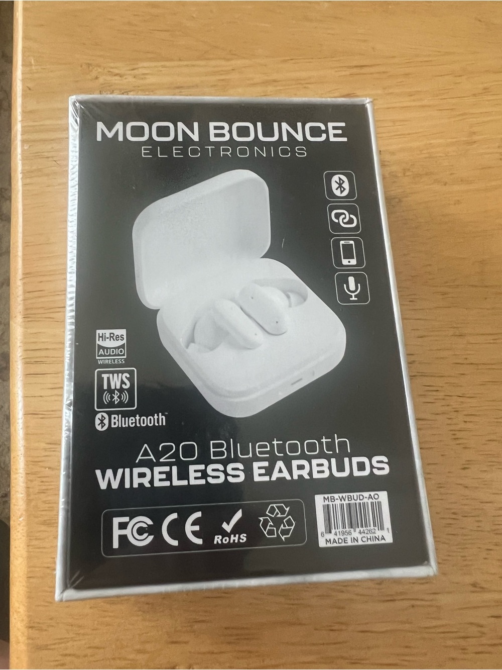 Moon Bounce A20 Bluetooth Wireless Earbuds - White
